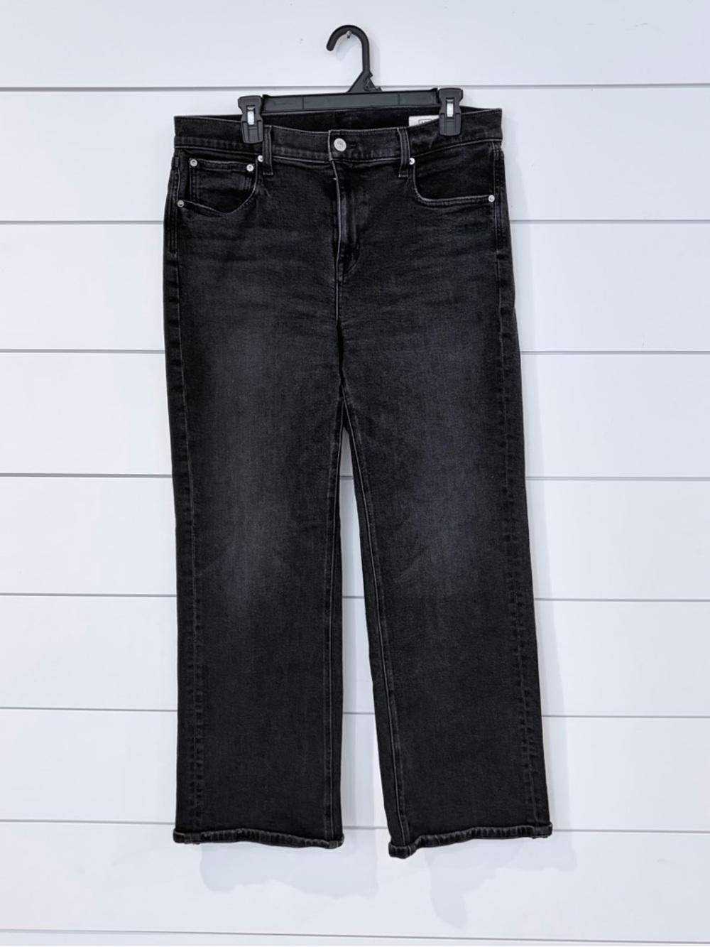 AYR The Secret Sauce Jeans 32 Black Wash Straight High Rise Designer Denim